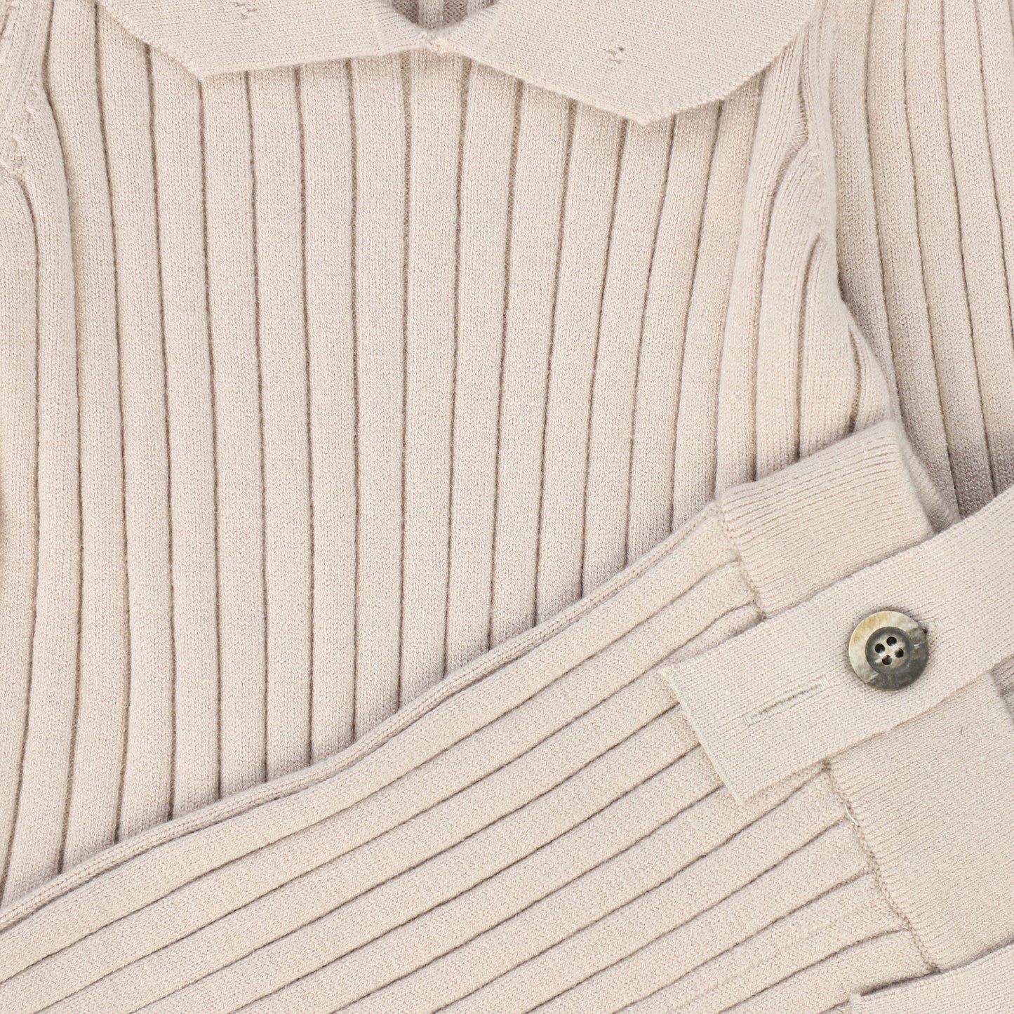 ONE CHILD OATMEAL RIBBED KNIT SUSPENDER SET