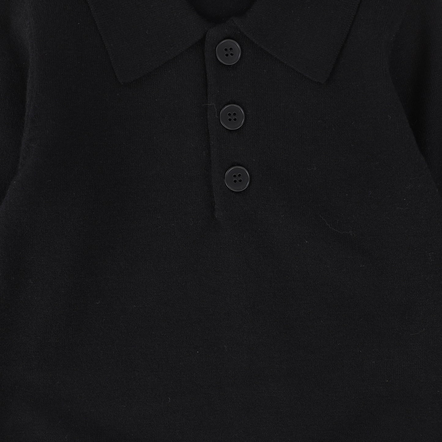 ONE CHILD BLACK KNIT COLLAR SHIRT