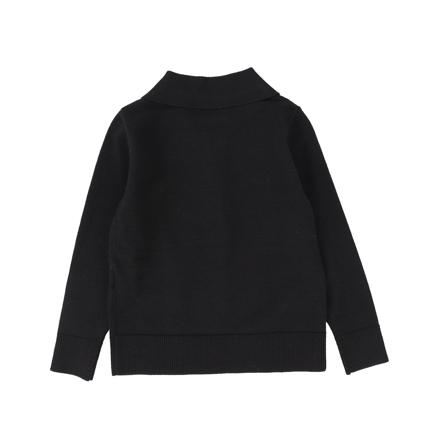 ONE CHILD BLACK KNIT COLLAR SHIRT