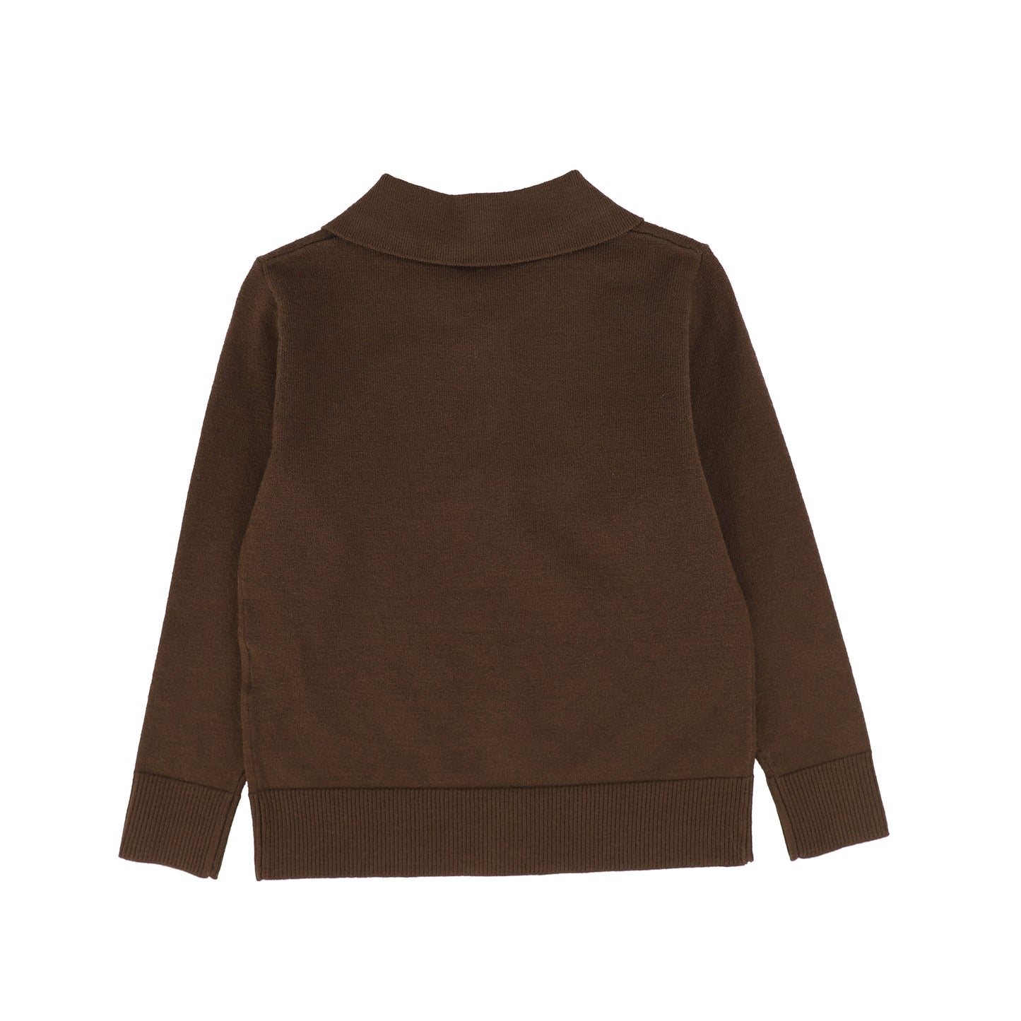 ONE CHILD BROWN KNIT COLLAR SHIRT