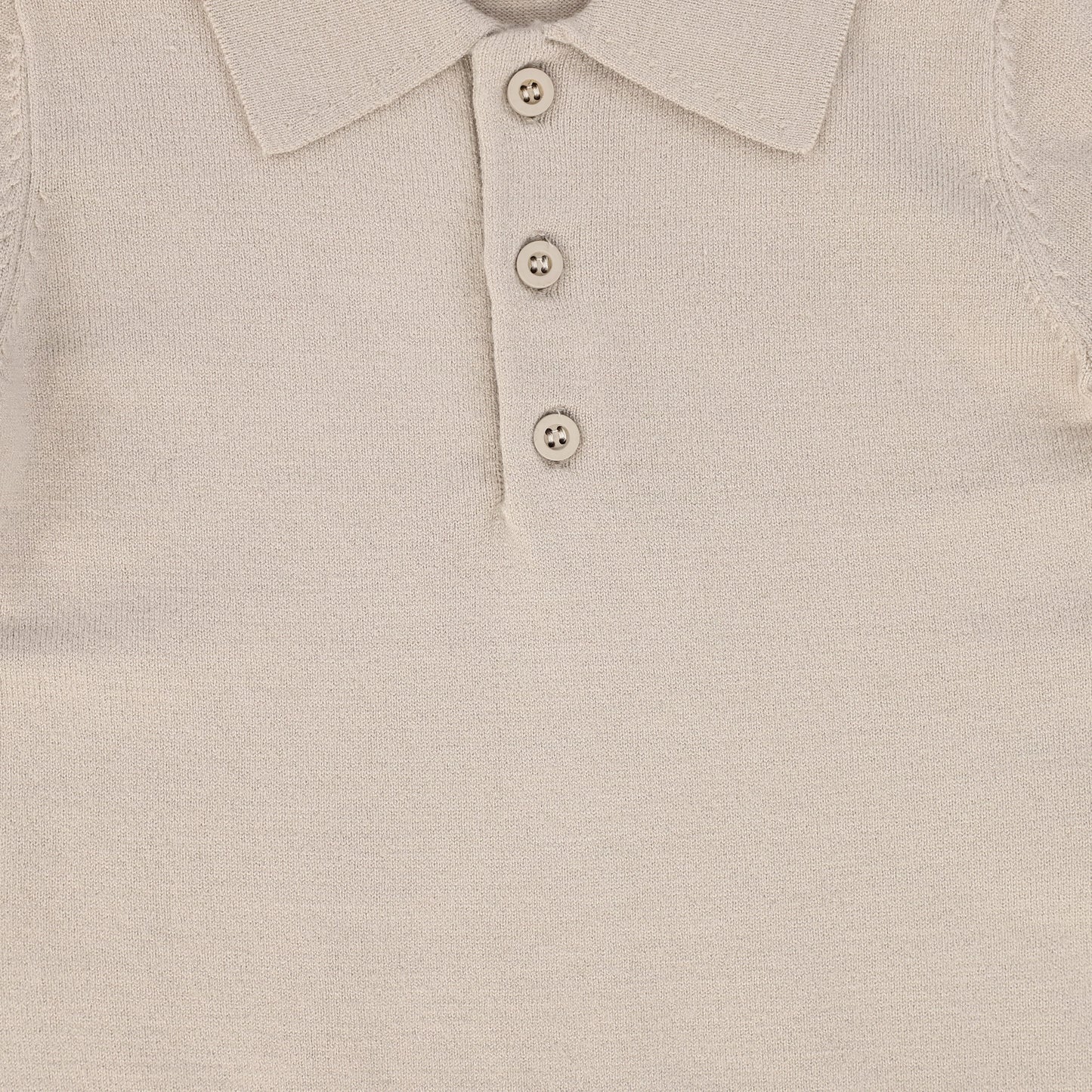 ONE CHILD OATMEAL KNIT COLLAR SHIRT