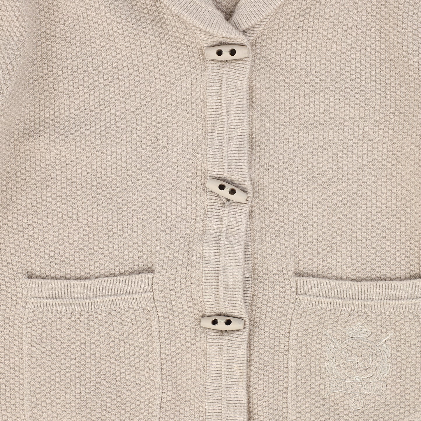 ONE CHILD OATMEAL TEXTURED POCKET CARDIGAN