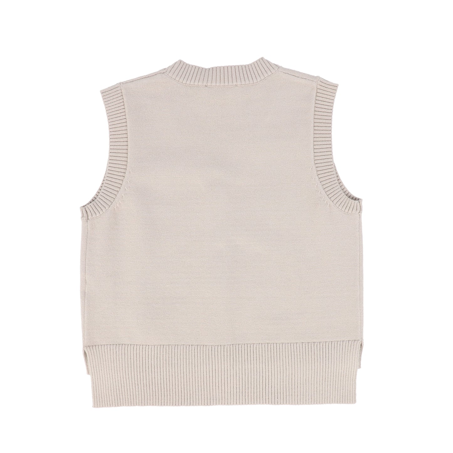 ONE CHILD OATMEAL KNIT EMBLEM VEST