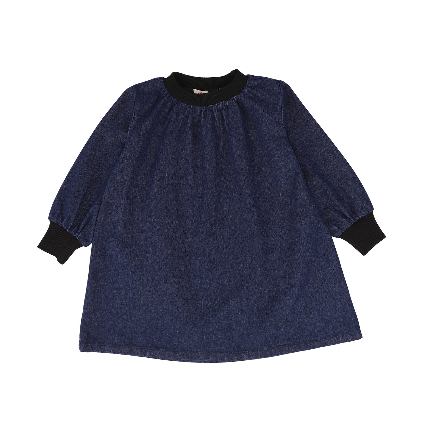 PHIL AND PHOEBE DENIM BLACK CUFF SWING DRESS
