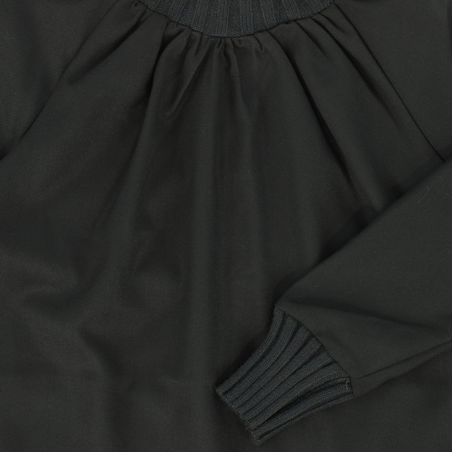 ONE CHILD HUNTER GREEN WOOL RIBBED KNIT COLLAR SWING DRESS