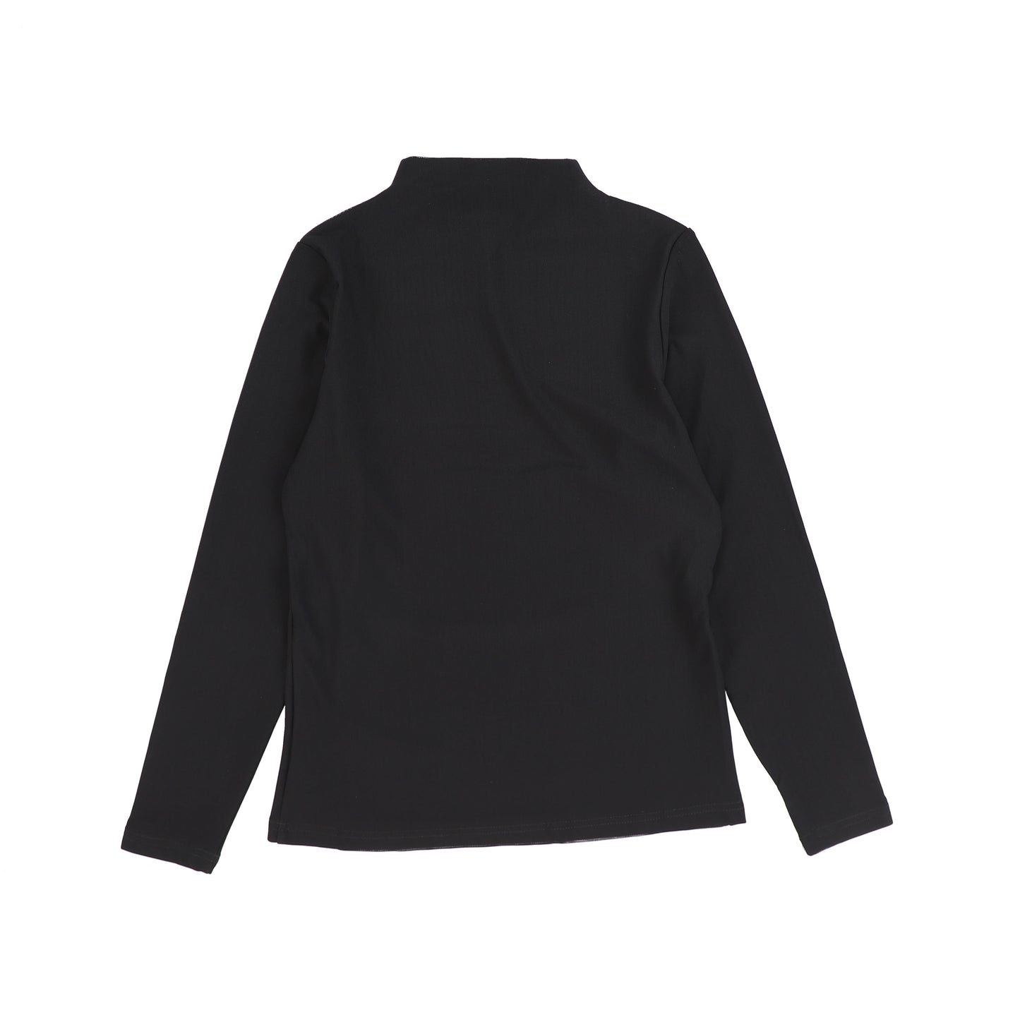 MALLORY AND MERLOT BLACK STITCHED DESIGN TURTLENECK