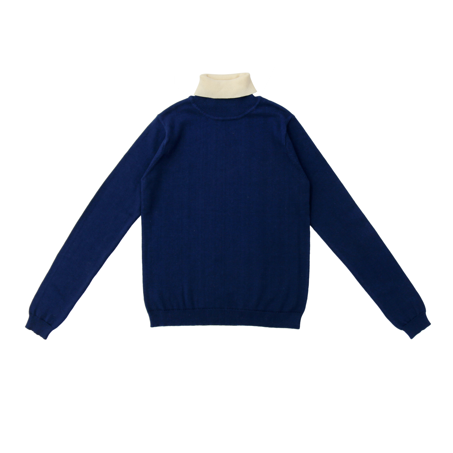 COCO BLANC NAVY TEEN COLORBLOCK TURTLE NECK