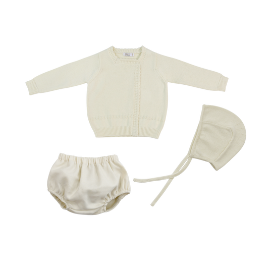 COCO BLANC CREAM SQUEARE NECK BLOOMER SET