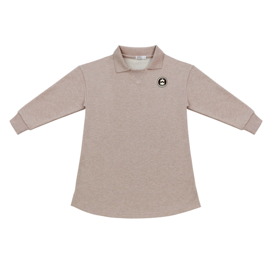 COCO BLANC BLUSH MARLED FRENCH TERRY DRESS