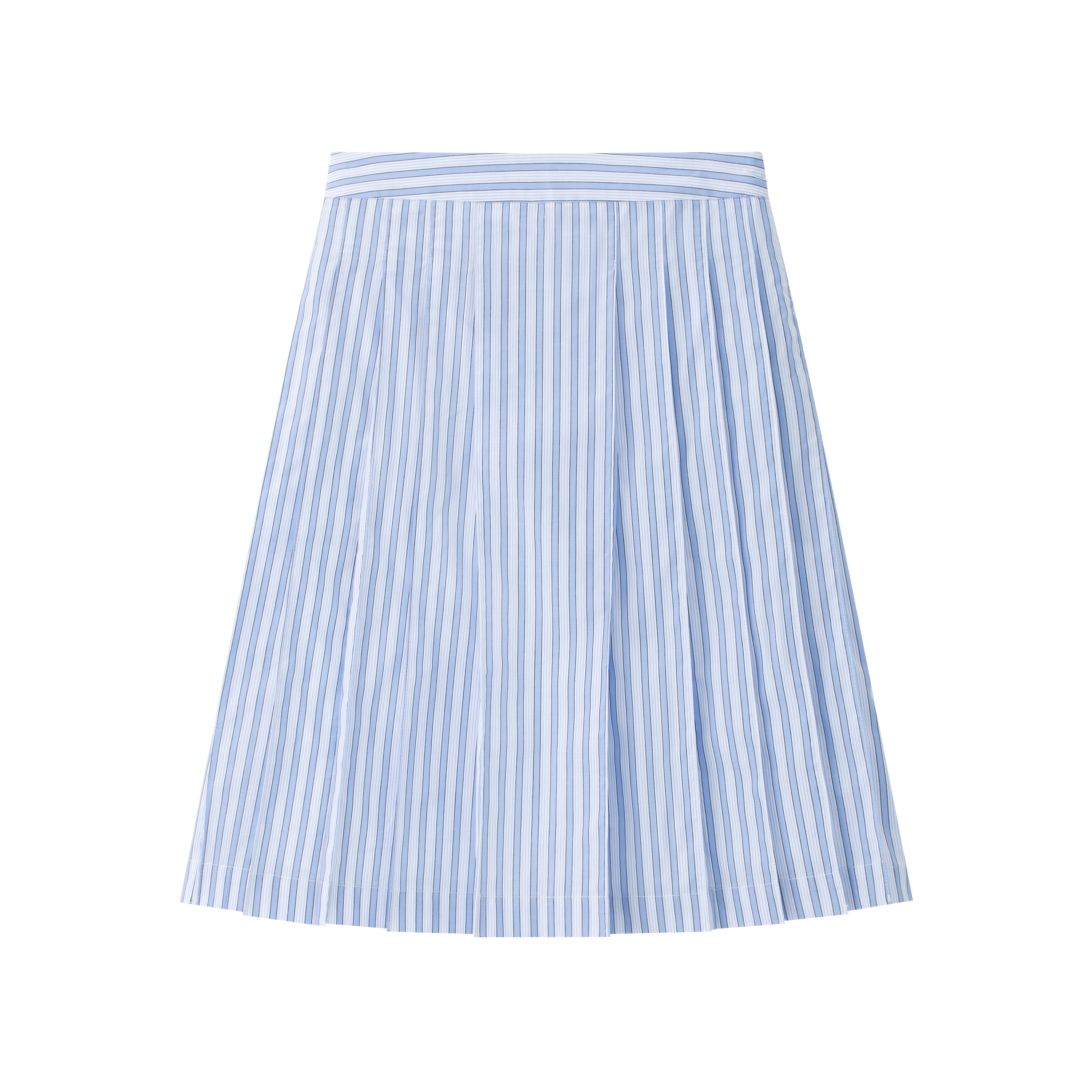 COCO BLANC BLUE STRIPE PLEAT SKIRT [FINAL SALE] – Luibelle