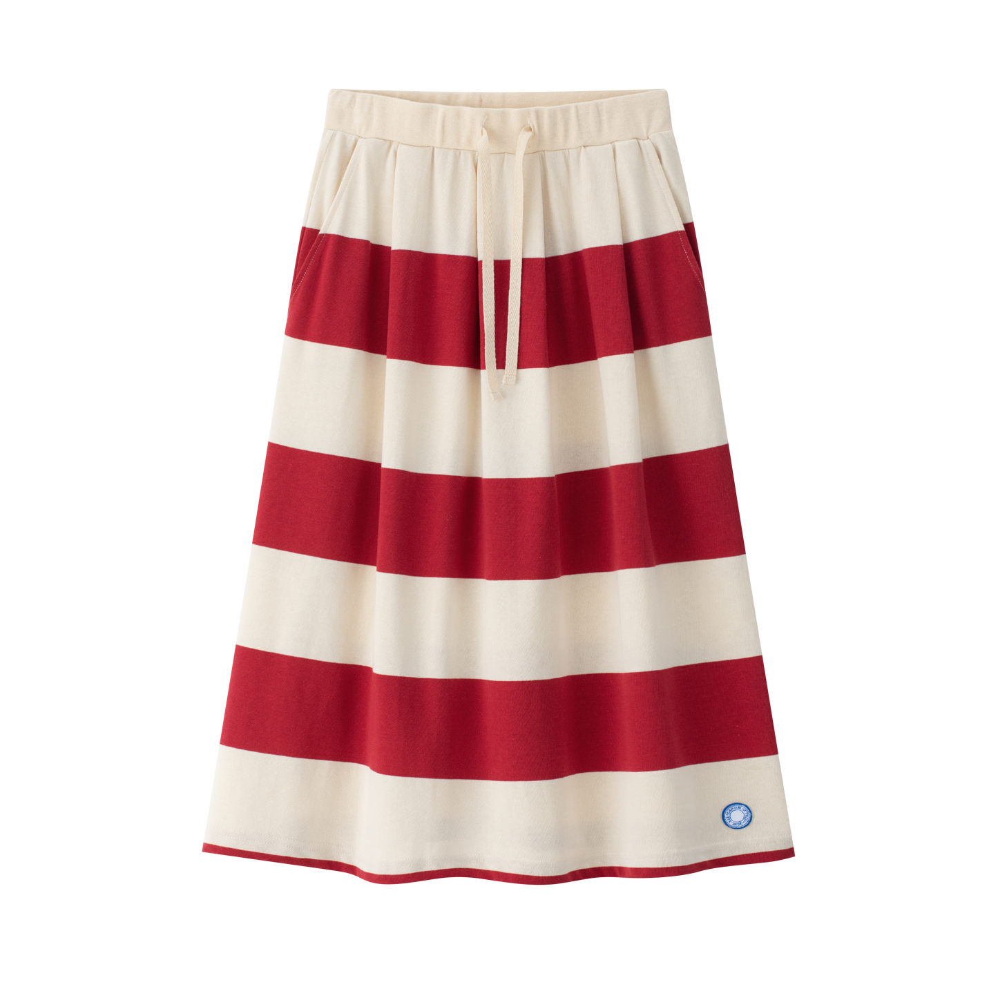 COCO BLANC RED WIDE STRIPE SKIRT