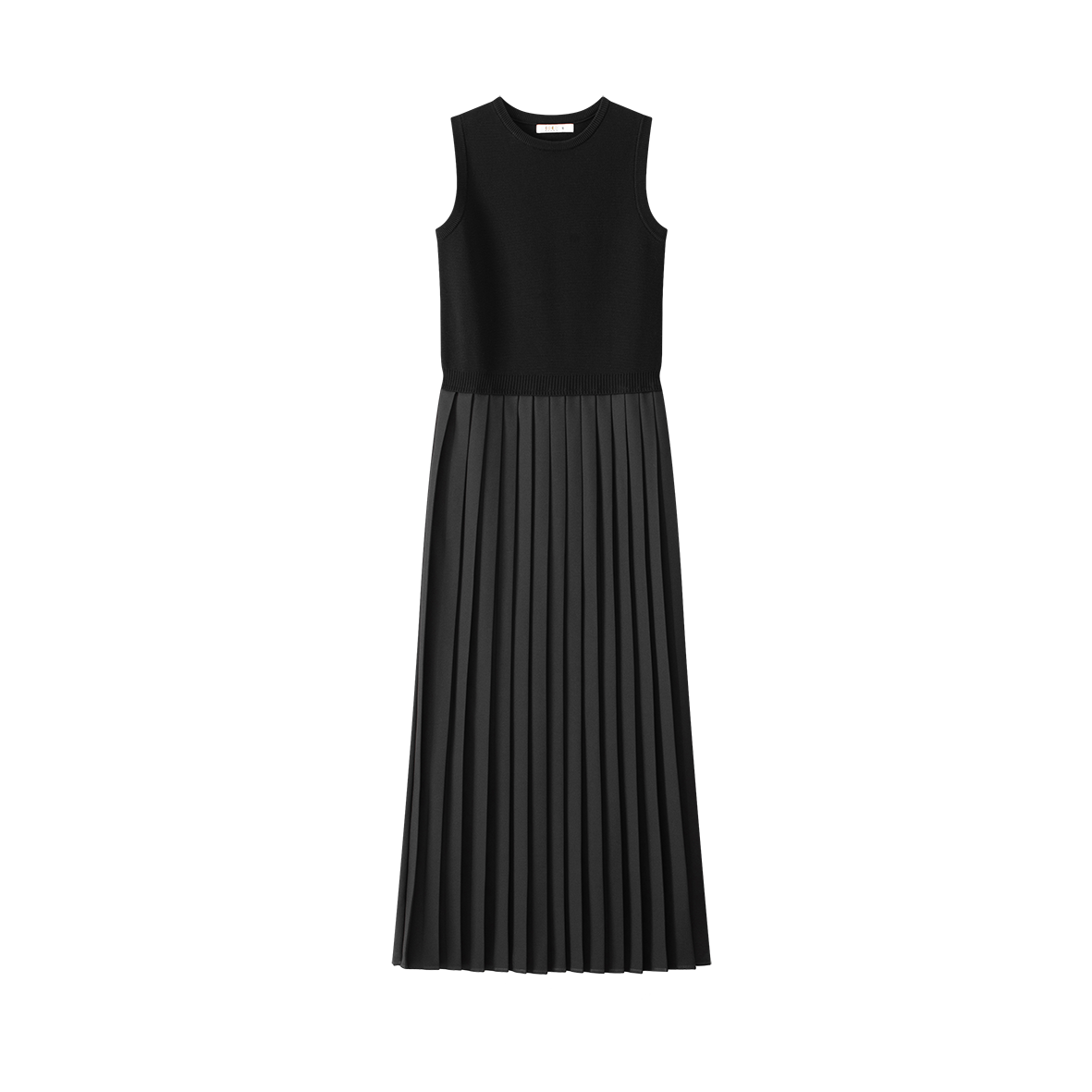 COCO BLANC BLACK KNIT PLEATED JUMPER