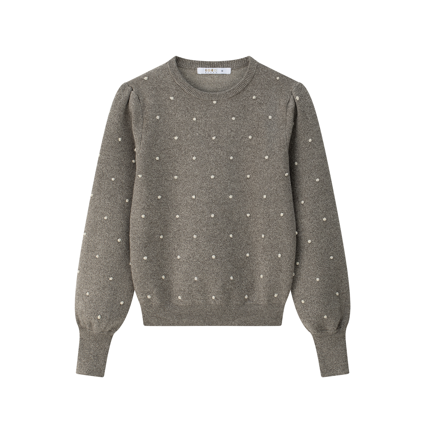 COCO BLANC CREAM DOTTED KNIT SWEATER