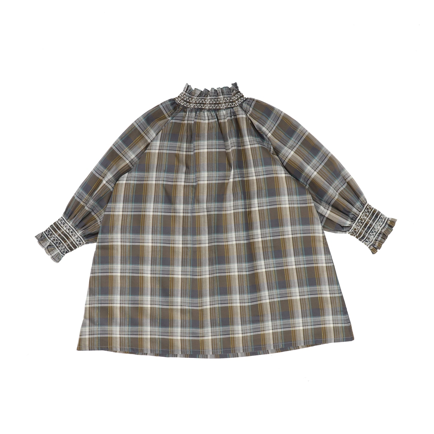 CERA UNA VOLTA CHECKED SMOCK DRESS
