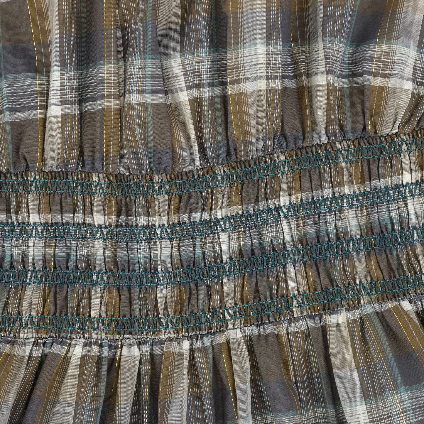 CERA UNA VOLTA CHECKED WAISTED DRESS