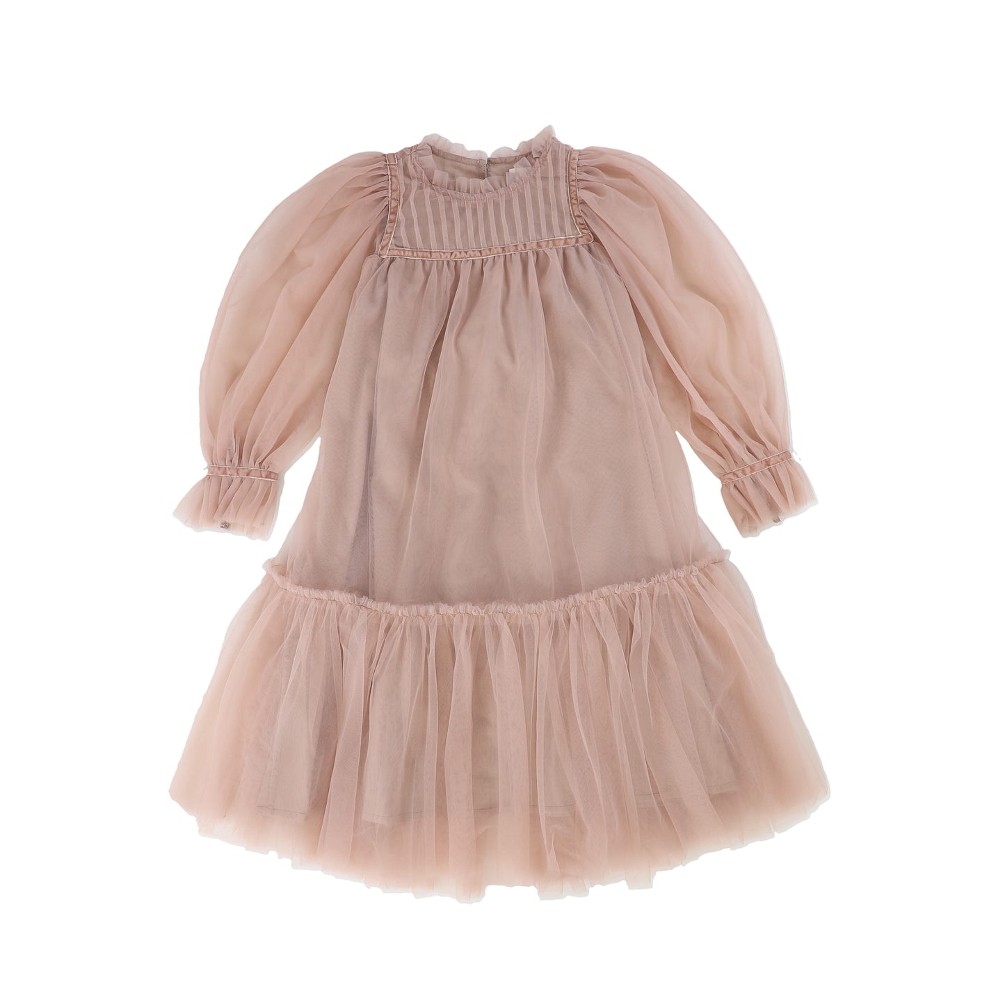 CERA UNA VOLTA PINK TULLE TIERED DRESS