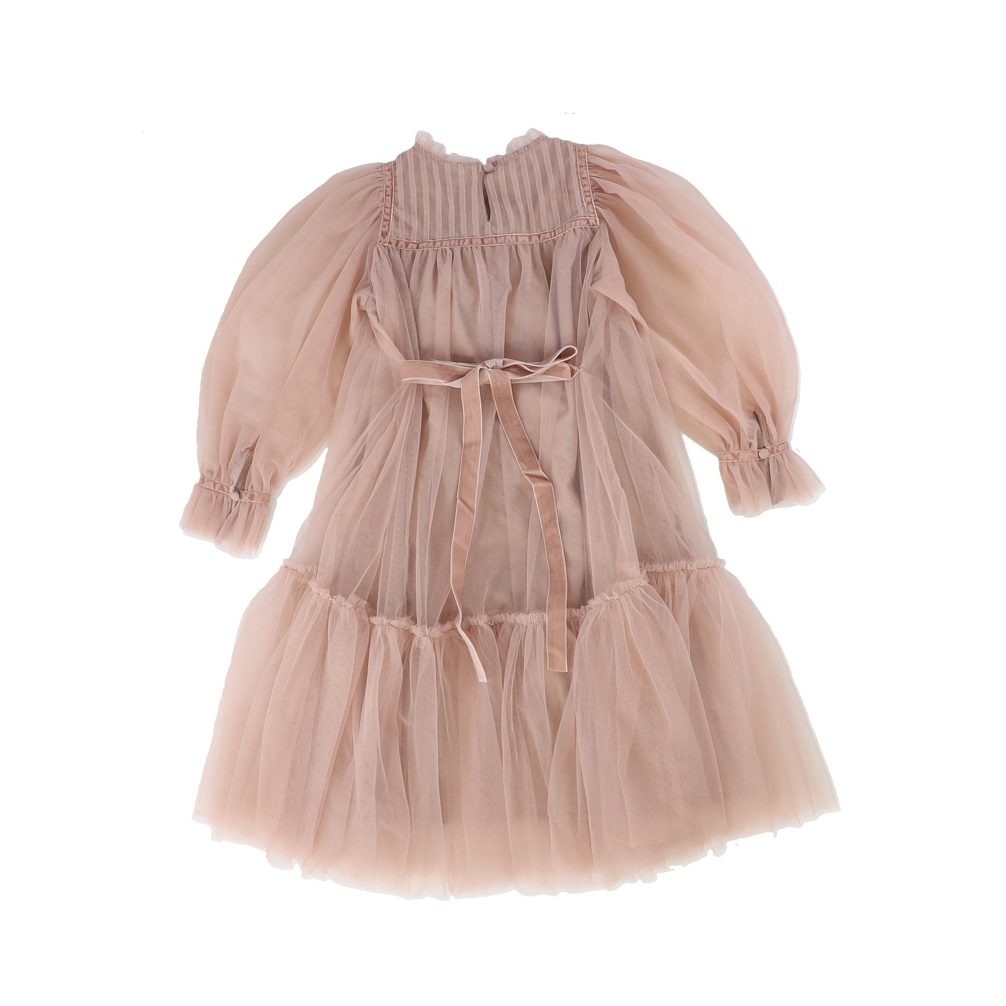 CERA UNA VOLTA PINK TULLE TIERED DRESS