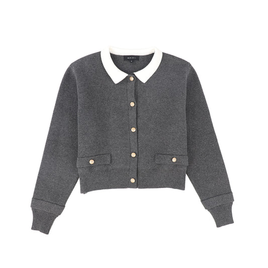 BAMBOO CHARCOAL KNIT BUTTONED BLAZER