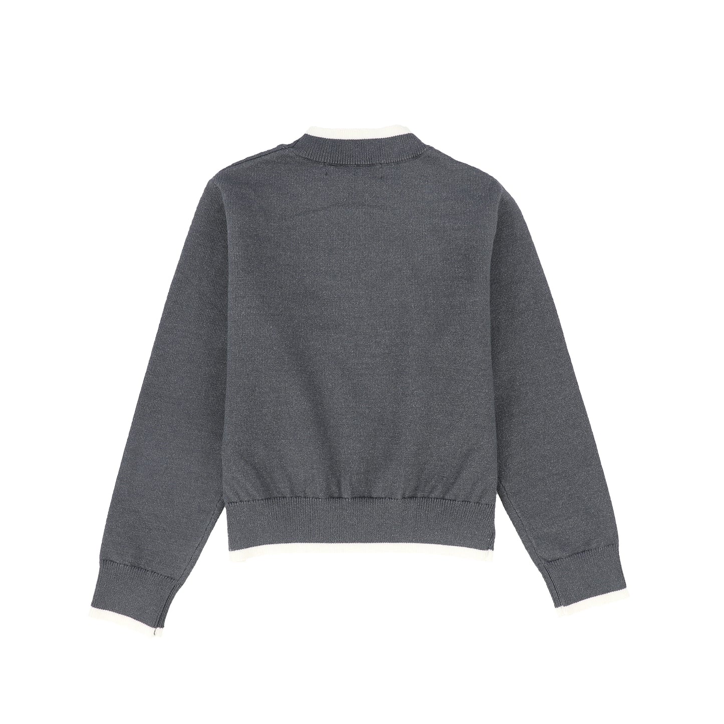 LE BOURDON GREY TRIM BORDER SWEATER