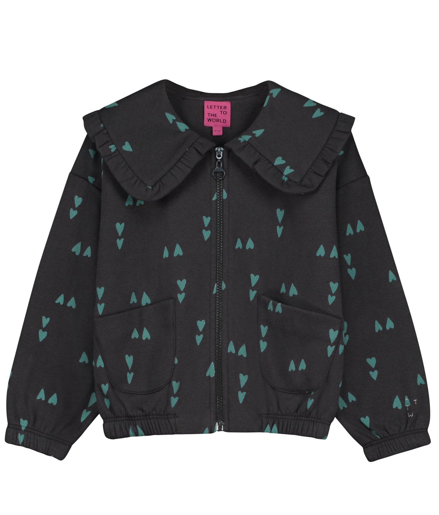 LETTER TO THE WORLD BLACK WITH JADE HEART JACKET