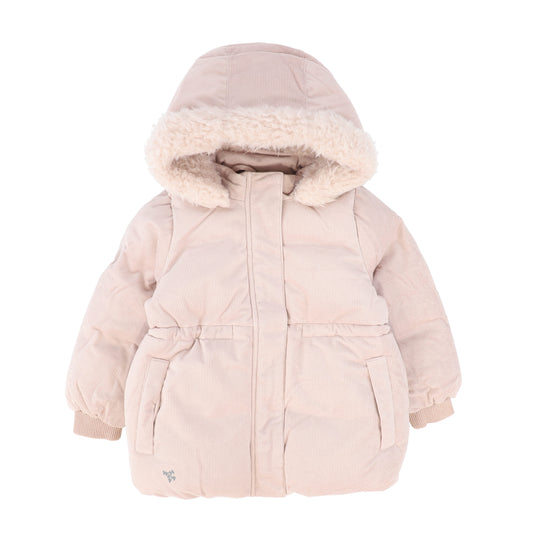 WHEAT PALE PINK CORDUROY PUFFER COAT