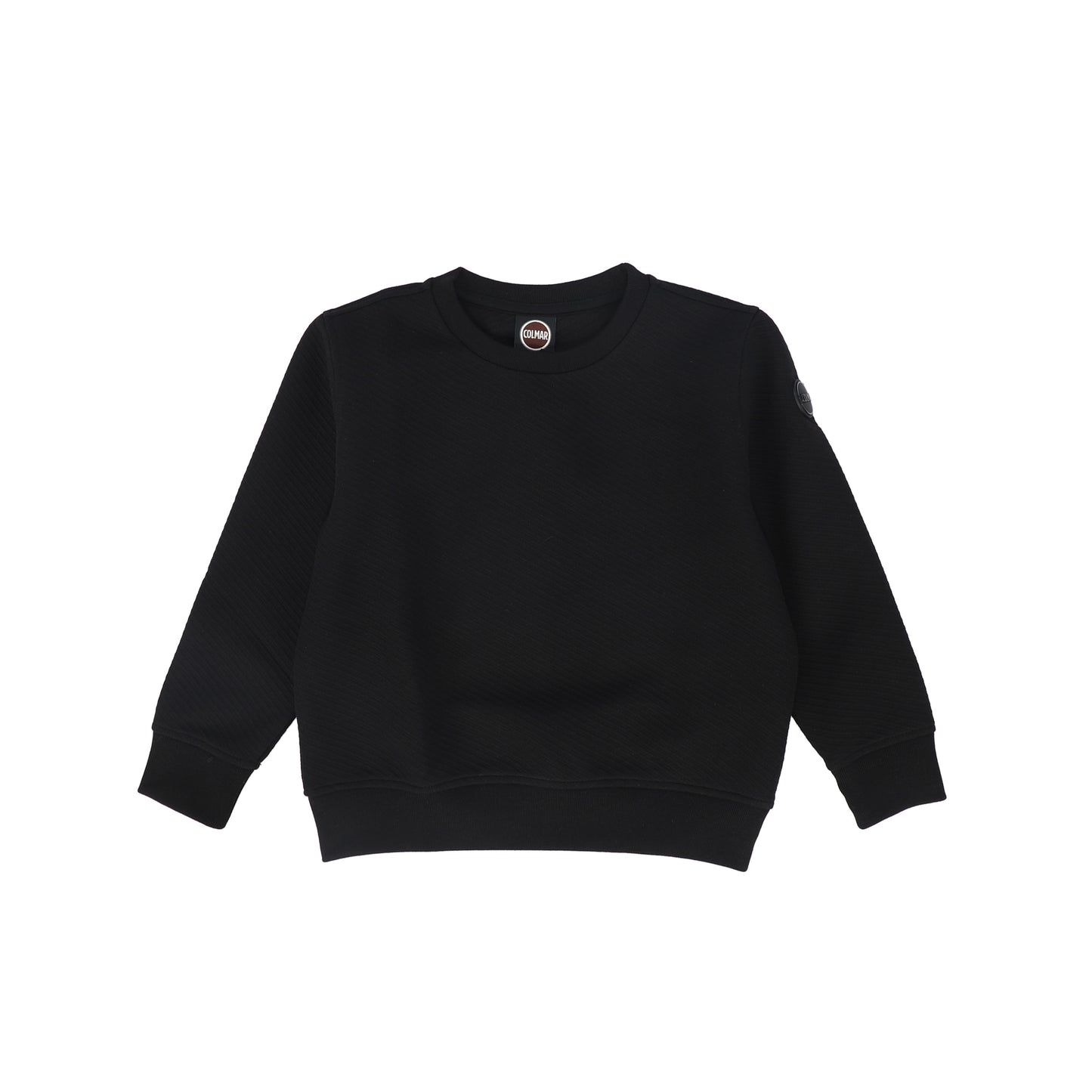COLMAR BLACK TEXTURED CREWNECK SWEATSHIRT