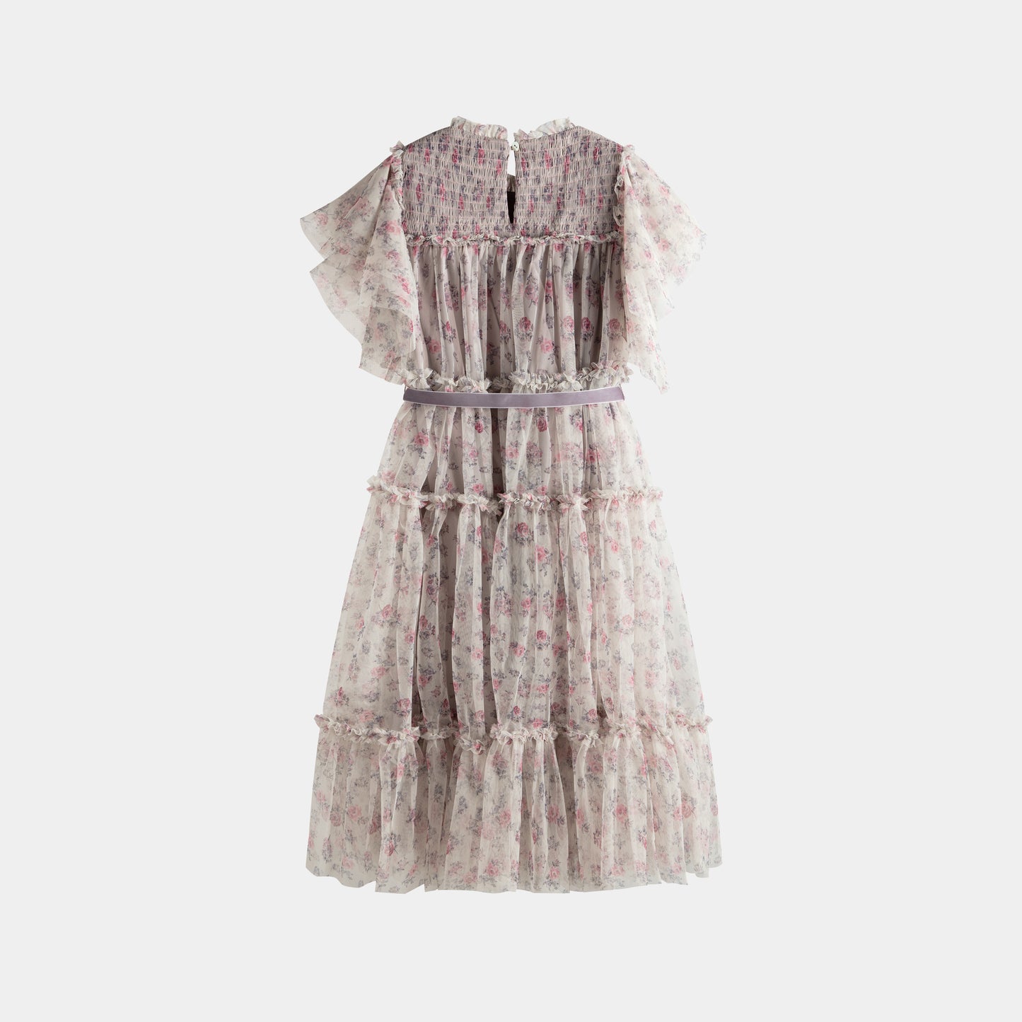 CERA UNA VOLTA PALE PINK TULLE ROSE PRINT JUMPER