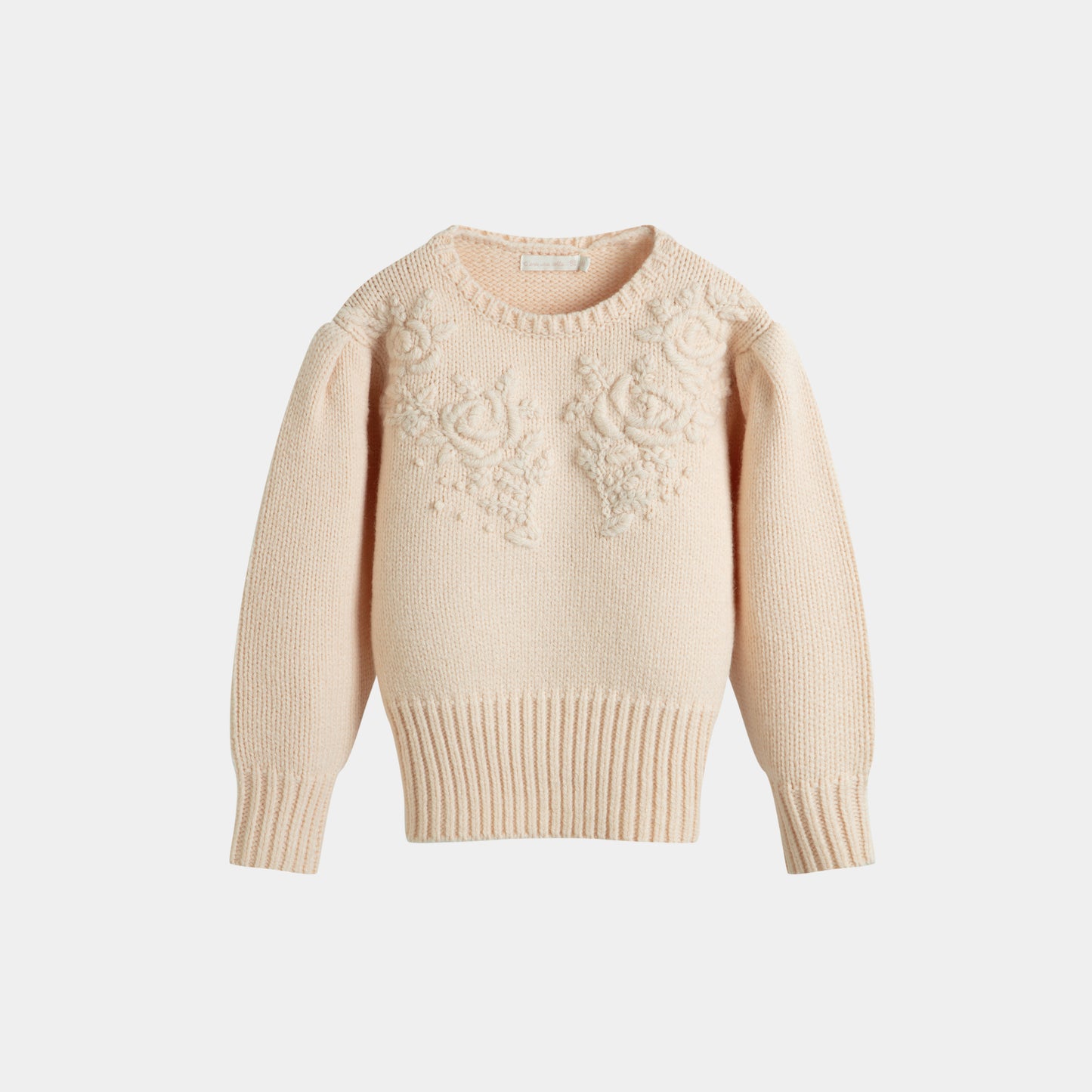 CERA UNA VOLTA BEIGE FLOWER PRINT KNIT SWEATER