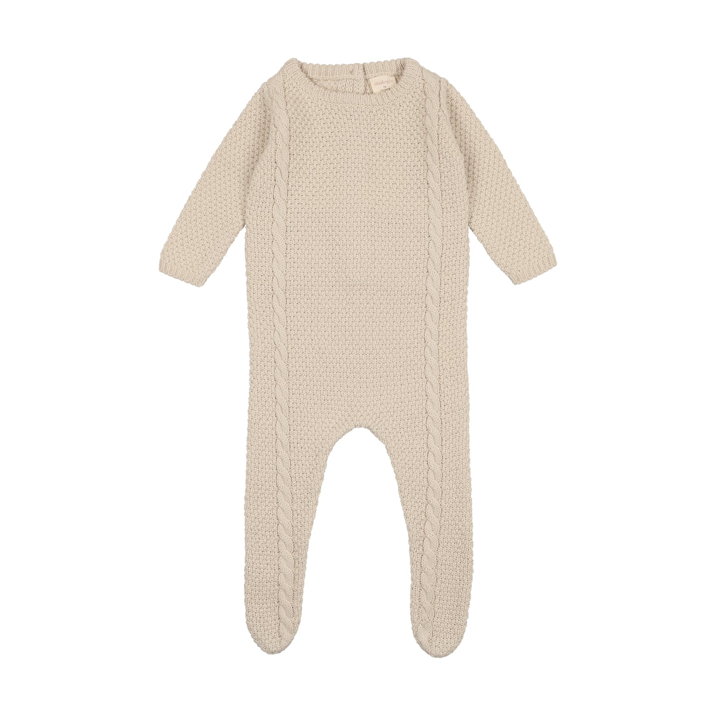 ANALOGIE NATURAL CABLE KNIT FOOTIE