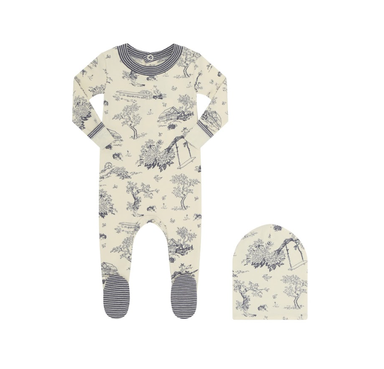 LITTLE PARNI BLUE TOILE FOOTIE Luibelle