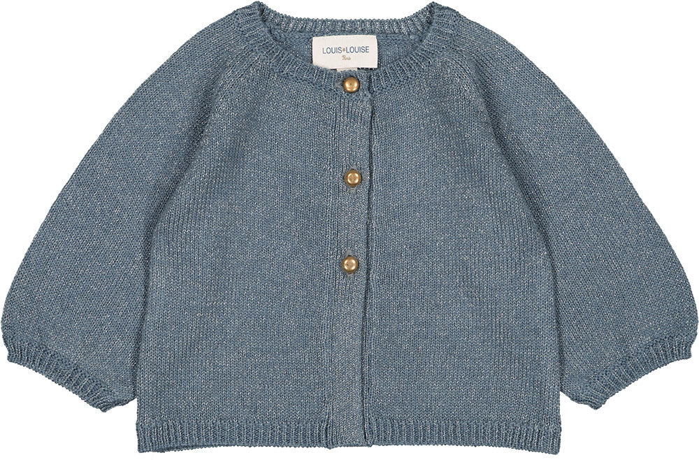 LOUIS LOUISE BLUE KNIT CARDIGAN