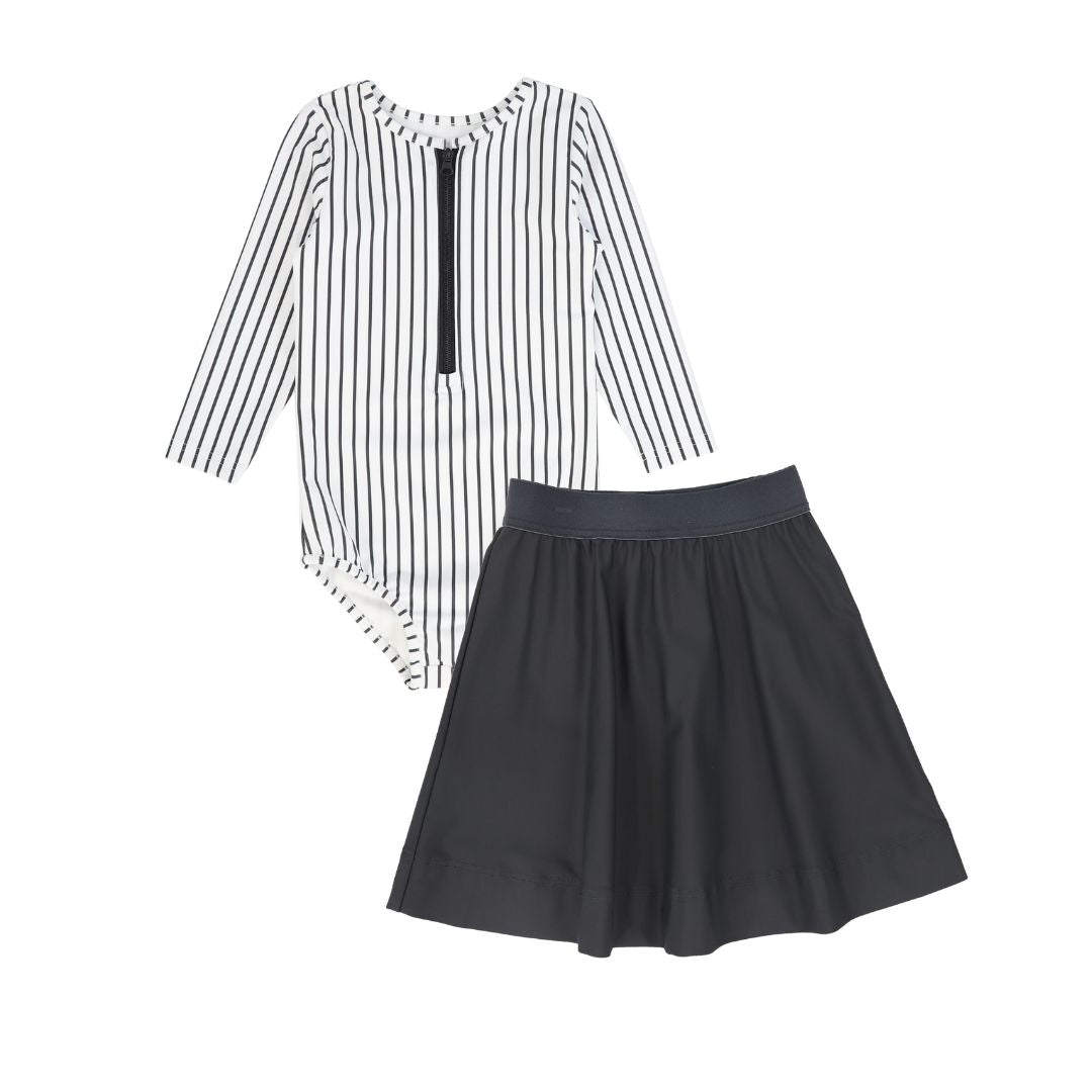 WATER CLUB GREY STRIPE SWIM SET