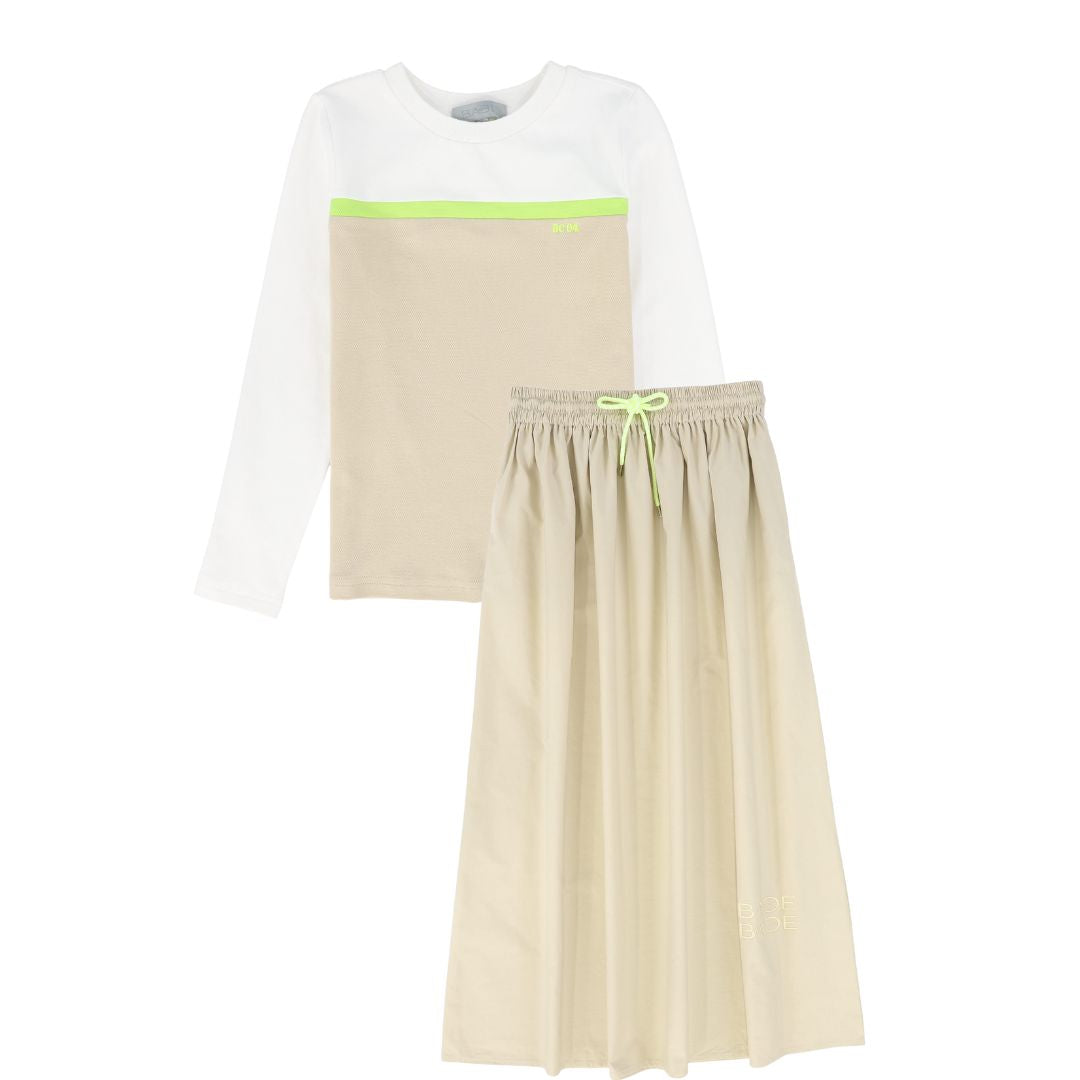 BACE COLLECTION TAN STRIPE CONTRAST SET