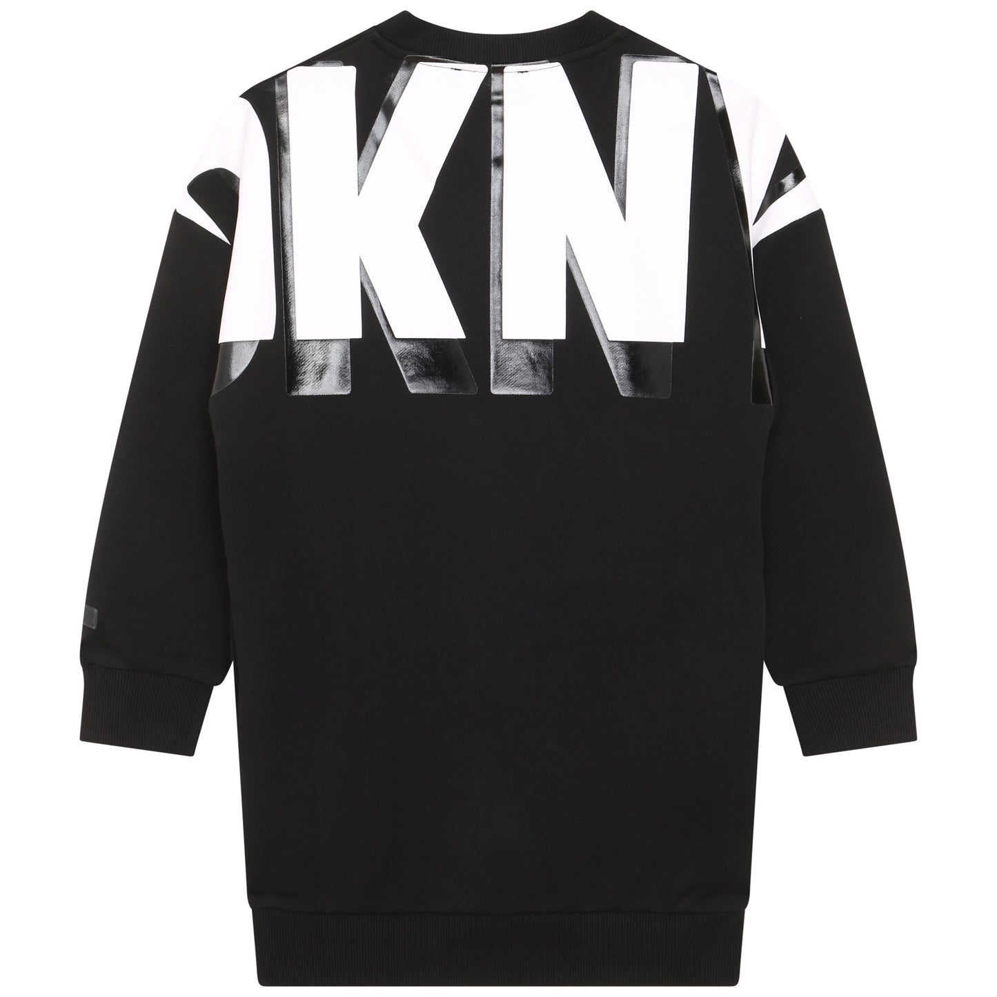 DKNY BLACK LOGO SWEATSHIRT DRESS