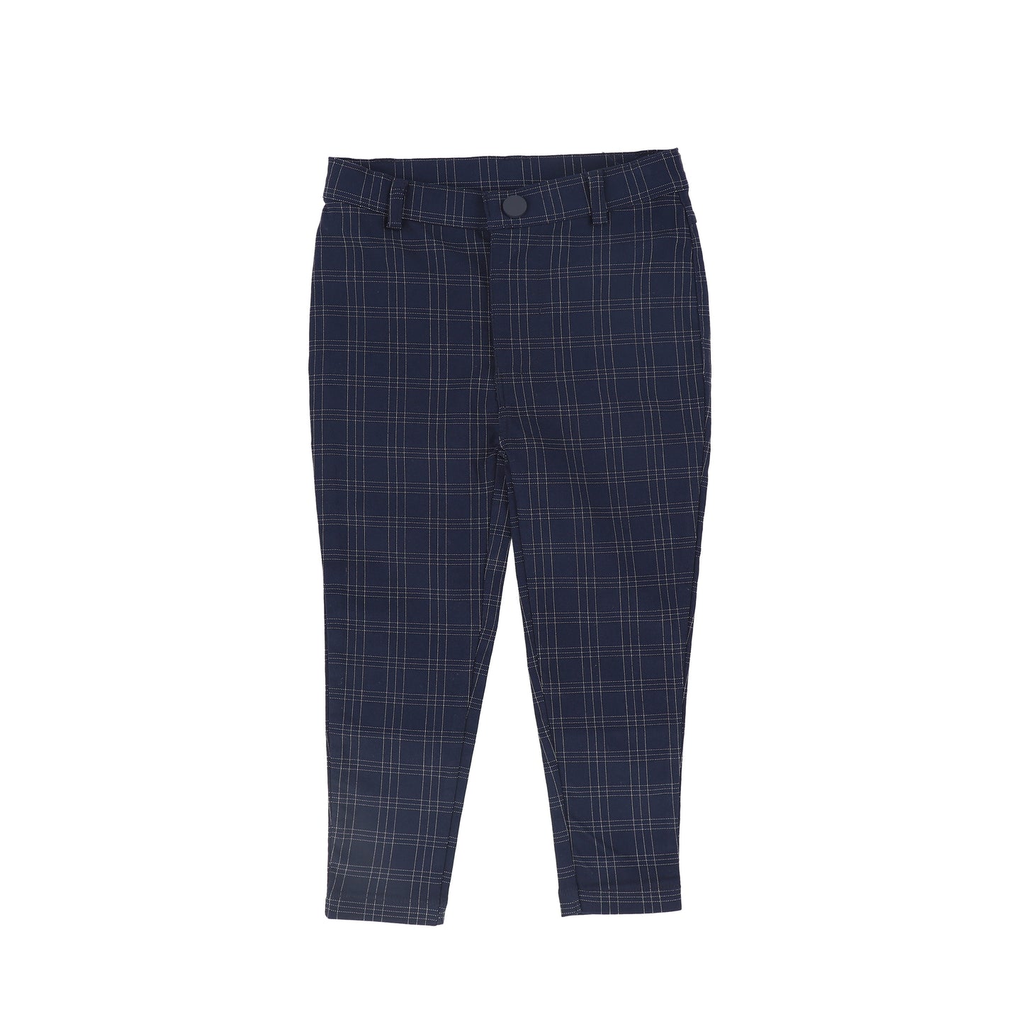 ANALOGIE NAVY WINDOWPANE PLAID PANTS