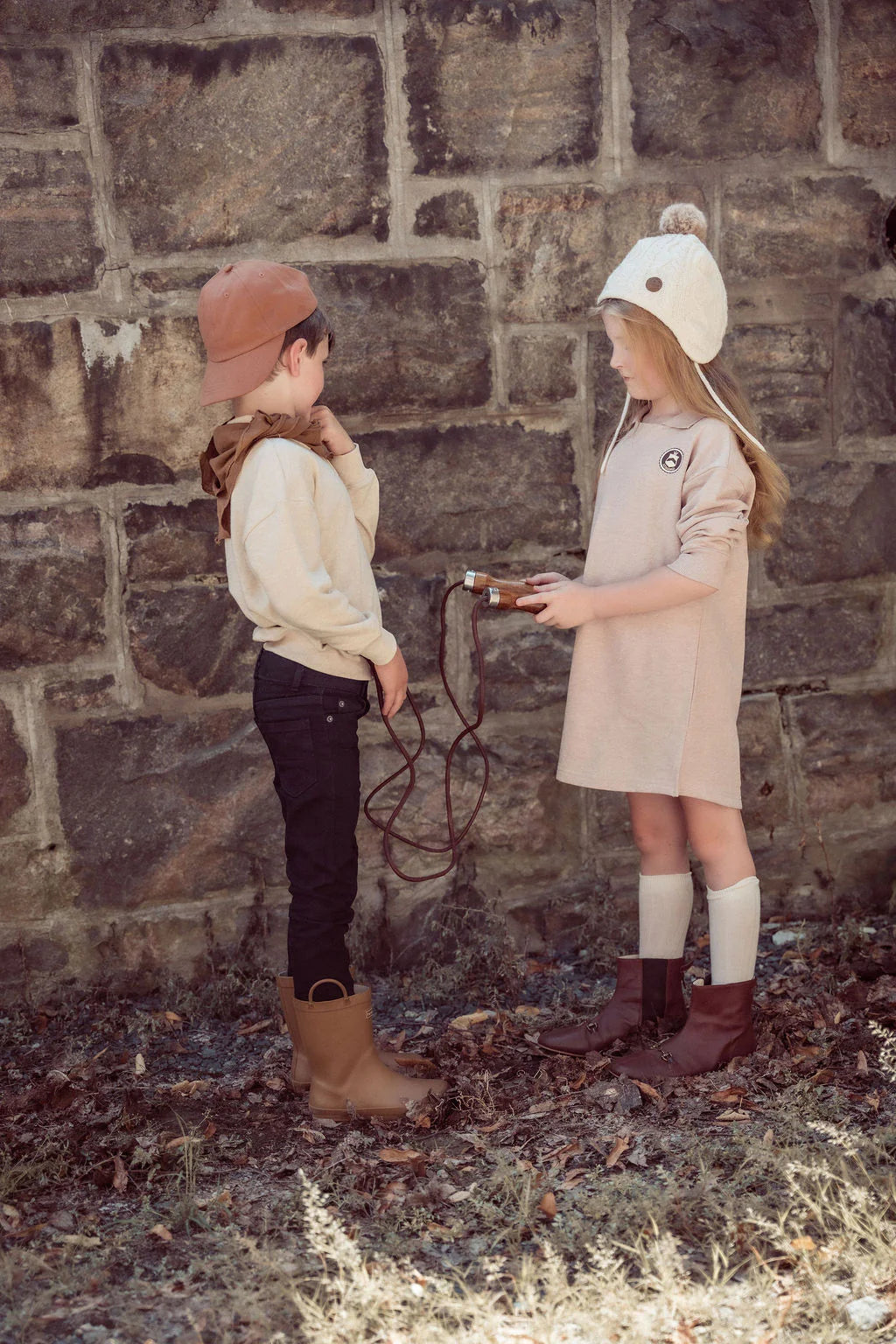 COCO BLANC BLUSH MARLED FRENCH TERRY DRESS