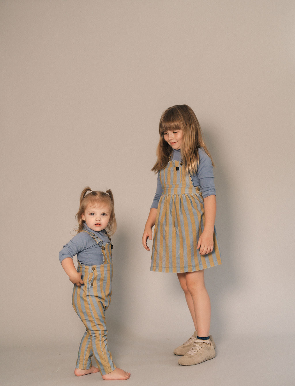 KIX BLUE/YELLOW STRIPED ROMPER