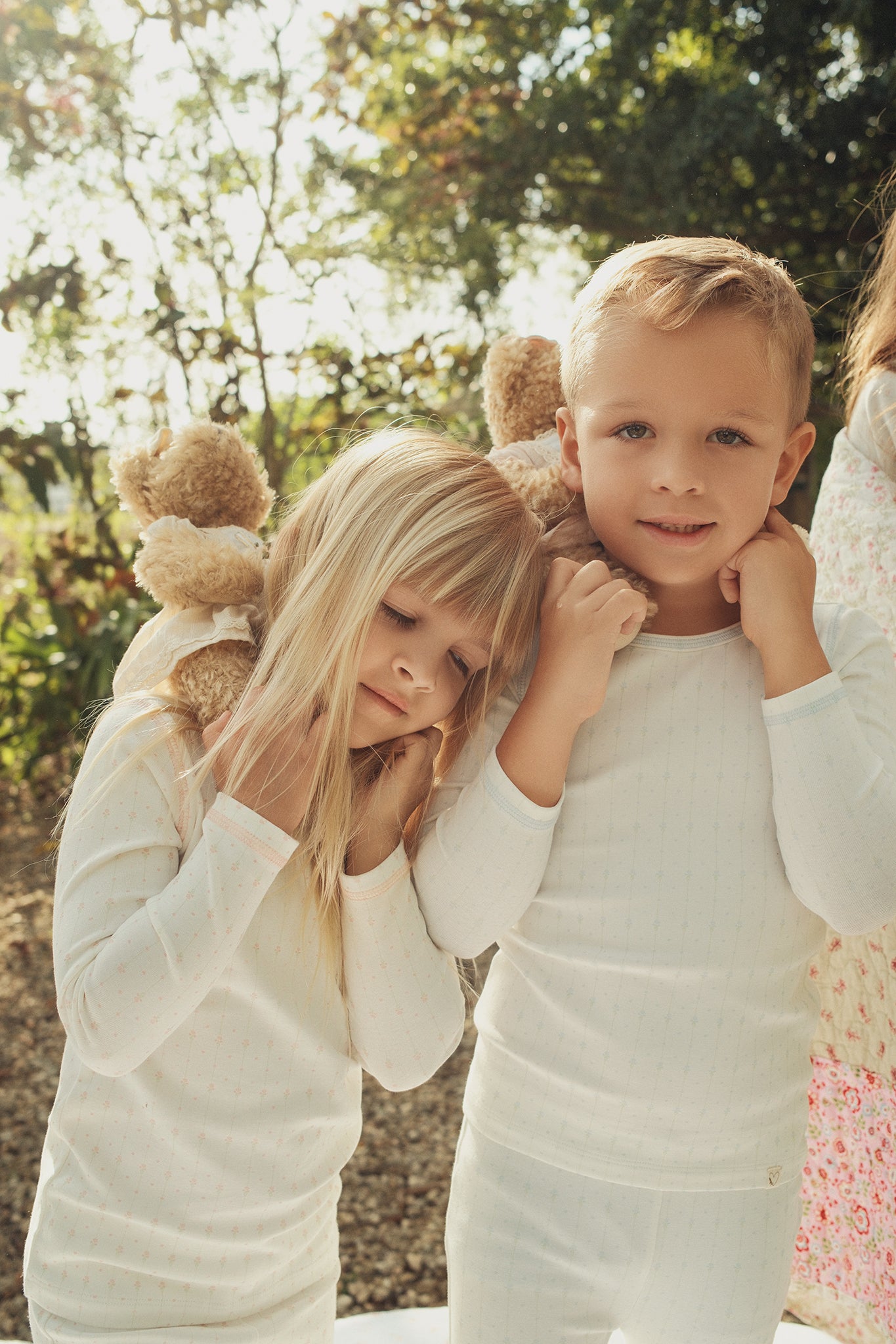 LAMOUR LOU BLUE STRIPE FLORAL PAJAMA SET