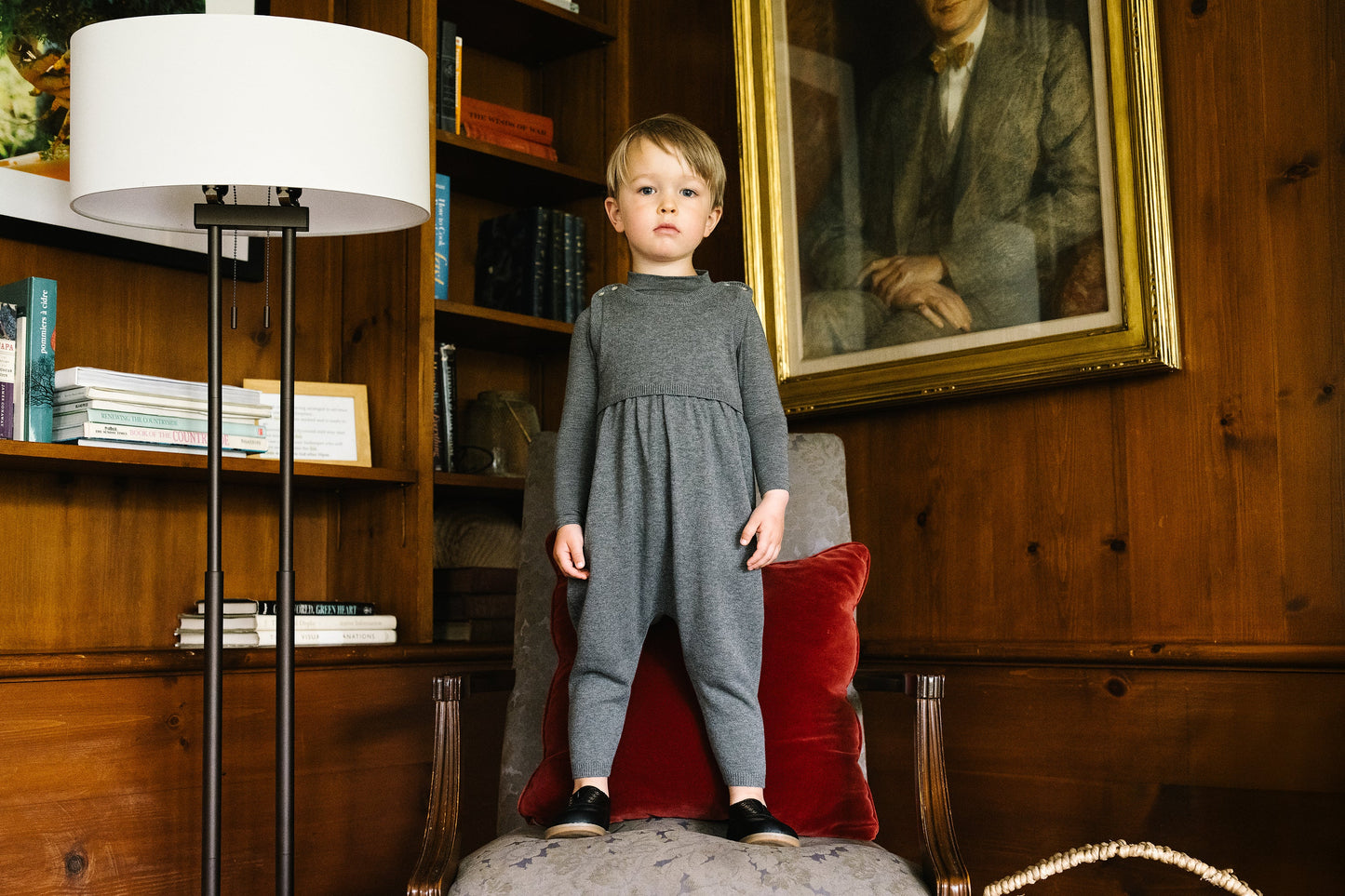 ANALOGIE MID GREY KNIT OVERALLS