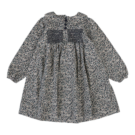 ANALOGIE DUSTY BLUE DAISY FLORAL DRESS