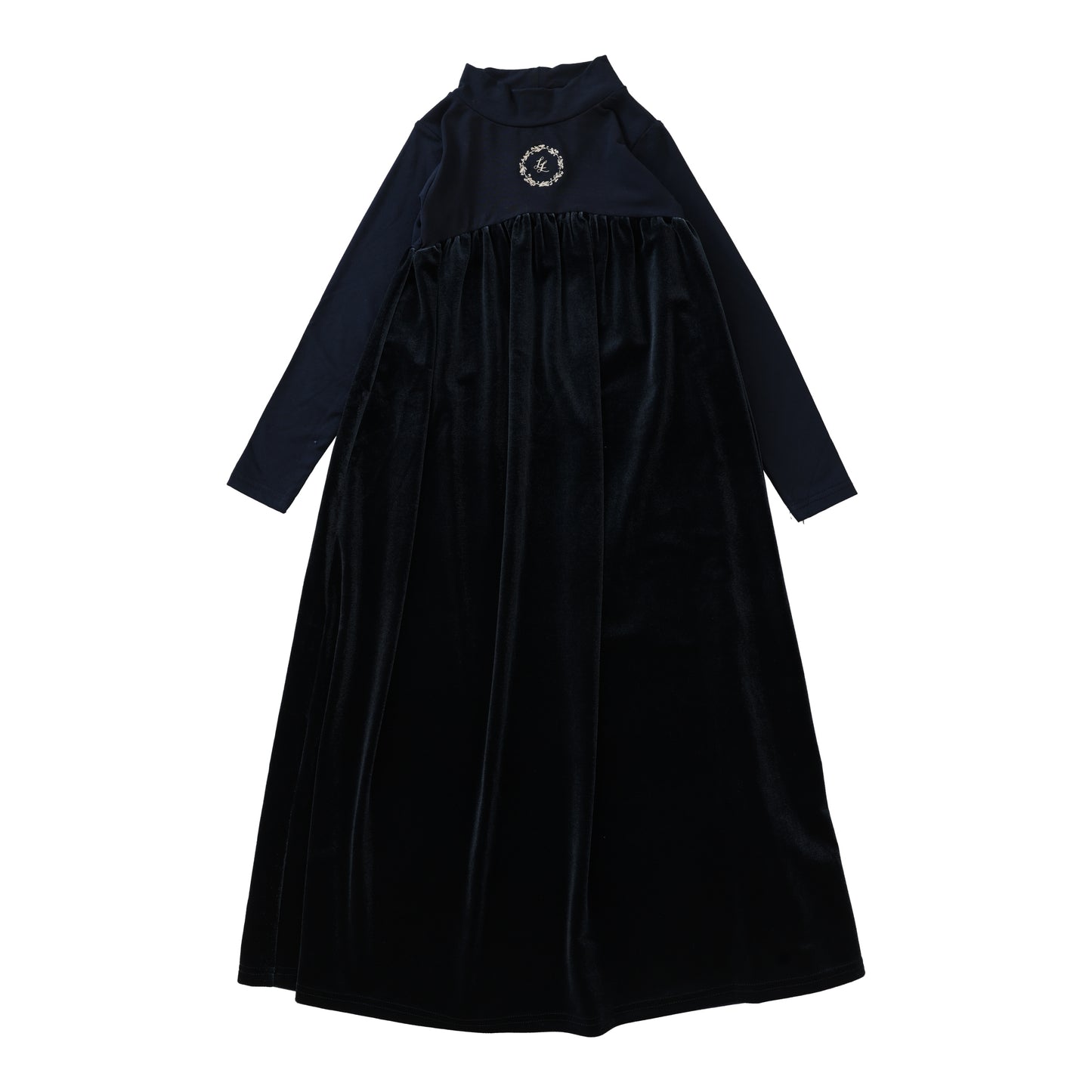 LIL LEGS BLACK EMBLEM MAXI DRESS