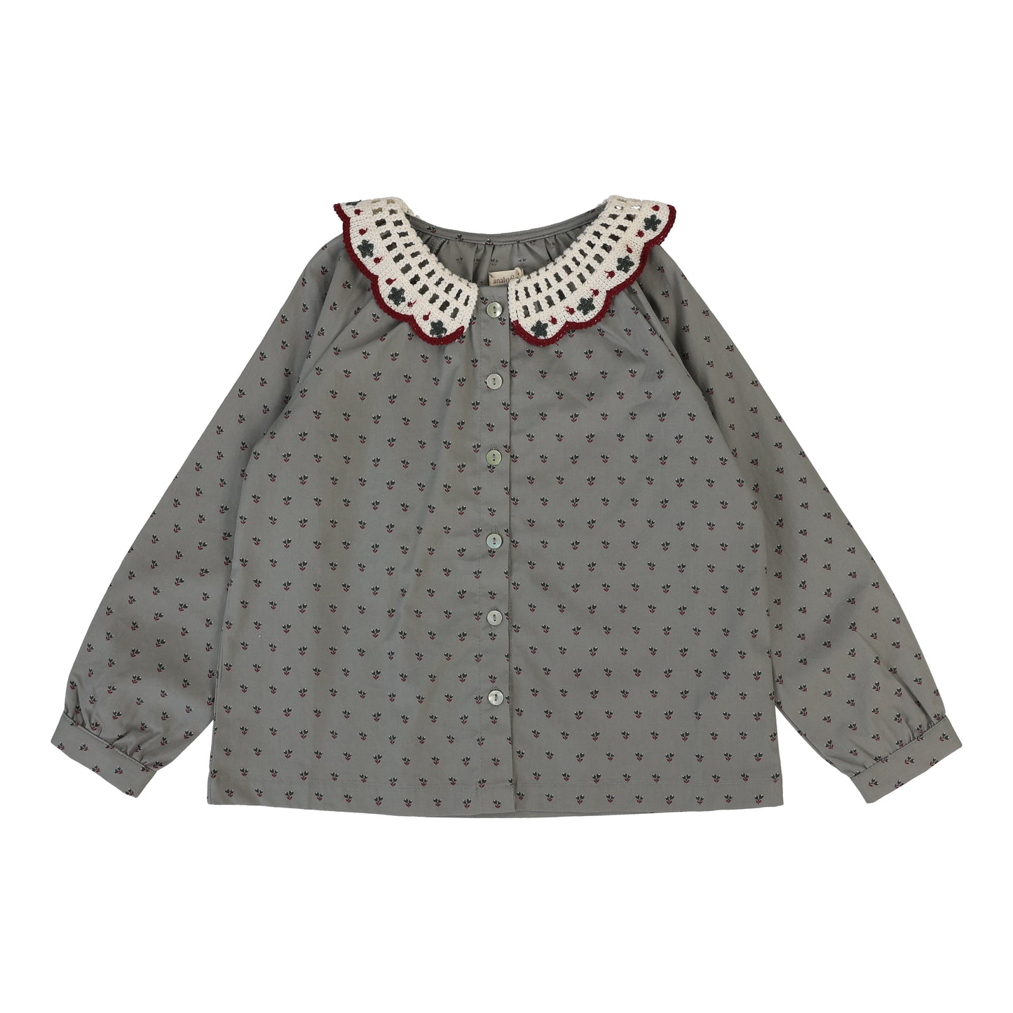 ANALOGIE PALE GREY PRIMROSE BLOUSE