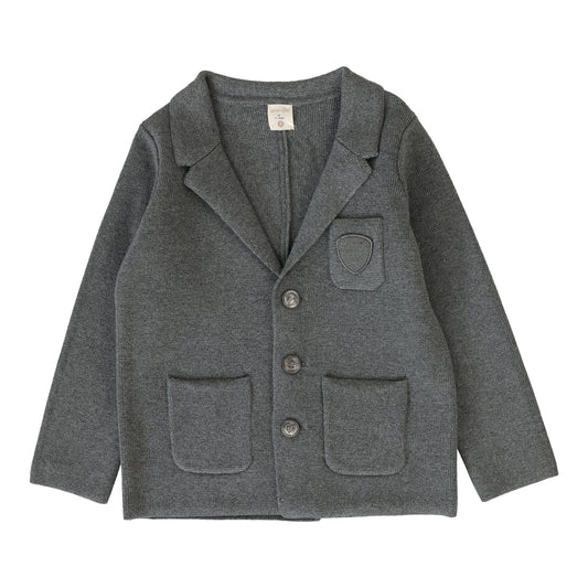 ANALOGIE MID GREY CREST KNIT BLAZER