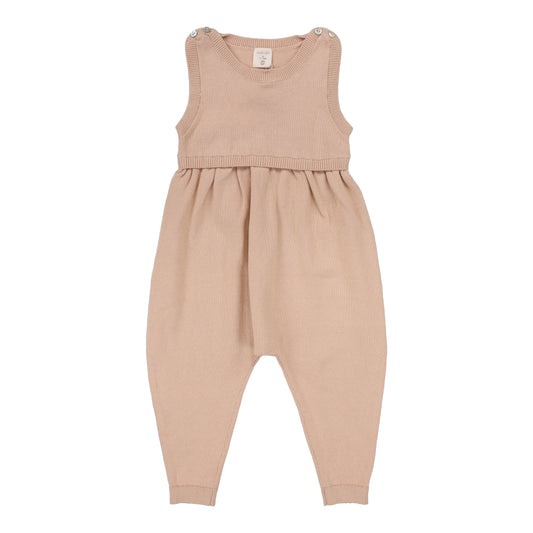 ANALOGIE DUSTY PINK KNIT OVERALLS