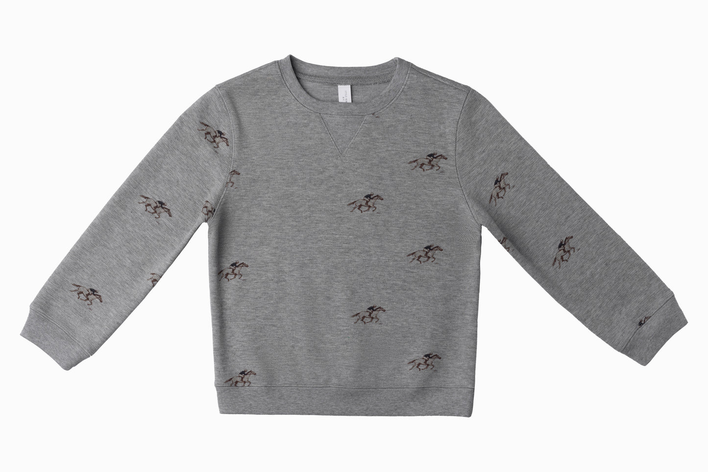 COTTIER LIGHT GREY HORSE PRINT SWEATSHIRT