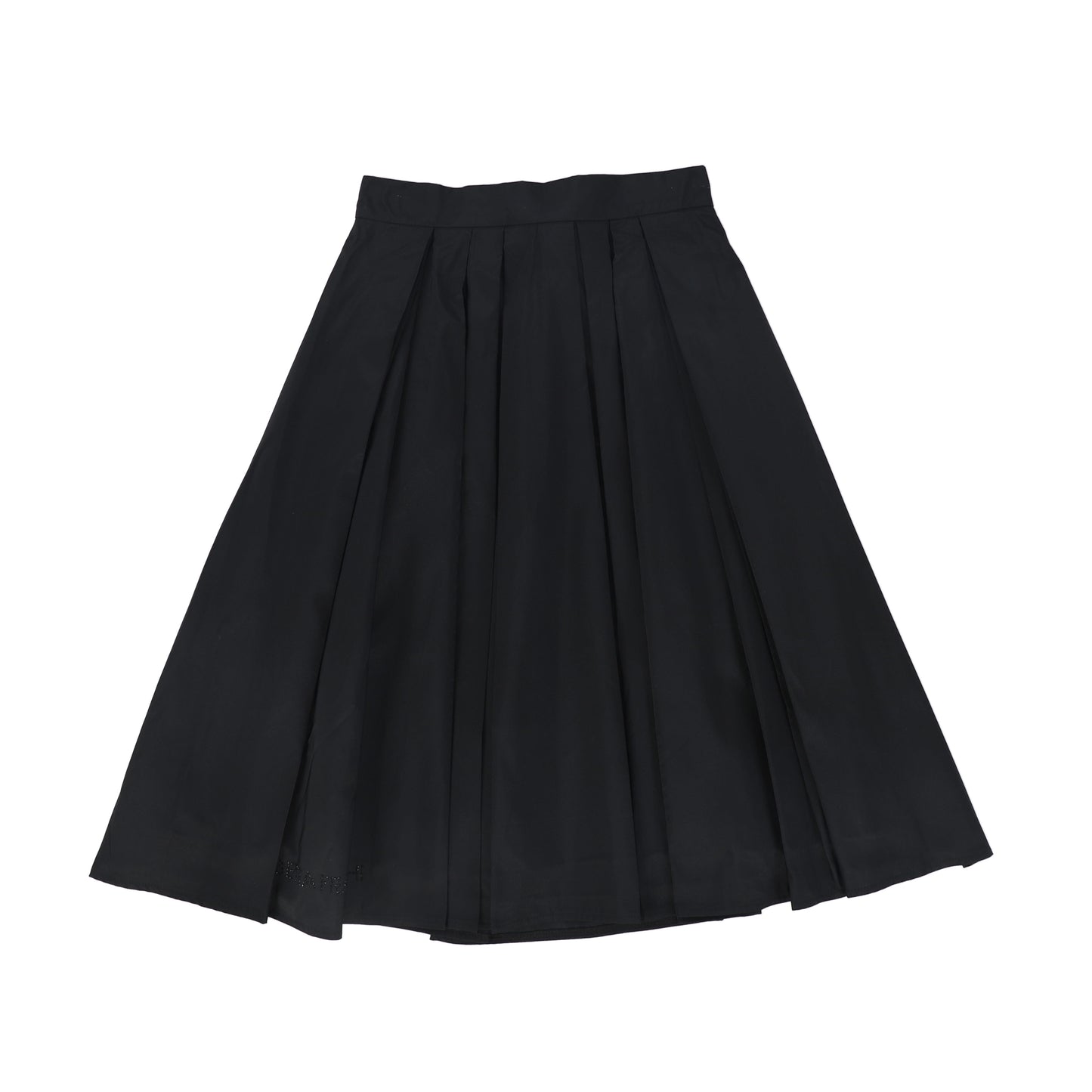 ELISABETTA FRANCHI BLACK TAFFETA PLEAT SKIRT