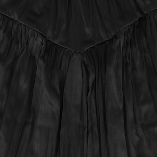 VENERA ARAPU BLACK TAFFETA V SHAPE SKIRT