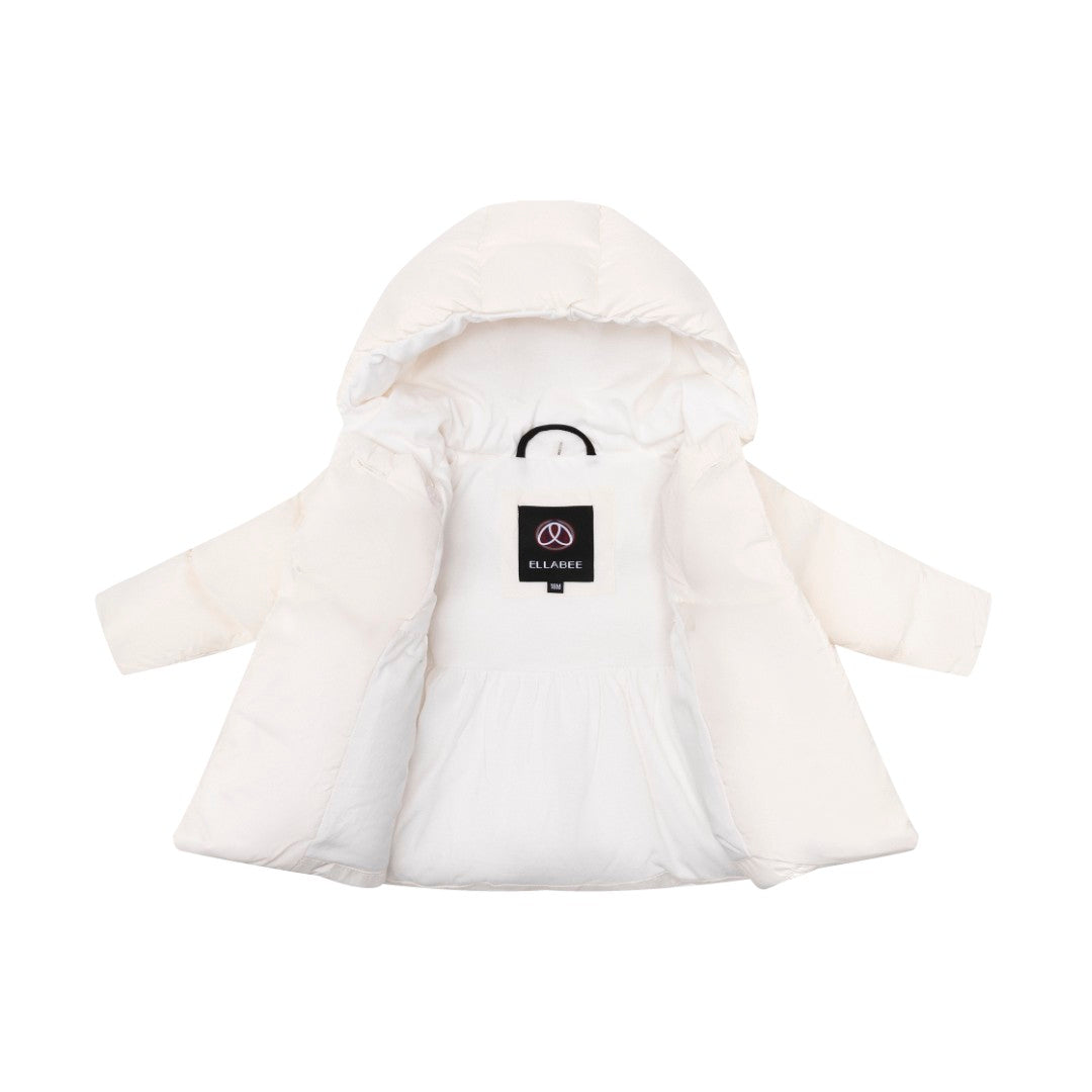 ELLABEE IVORY FLARED BUTTON COAT
