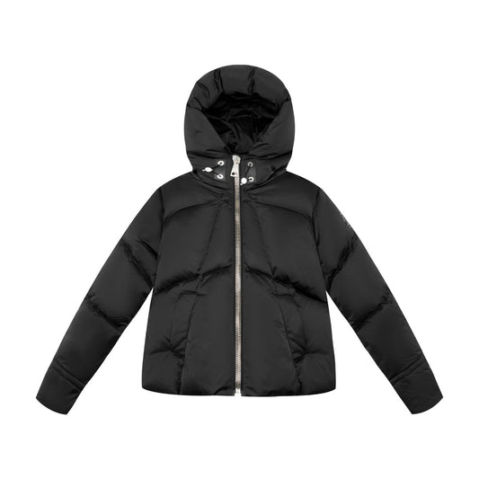 ELLABEE BLACK ZIPPER PUFFER COAT
