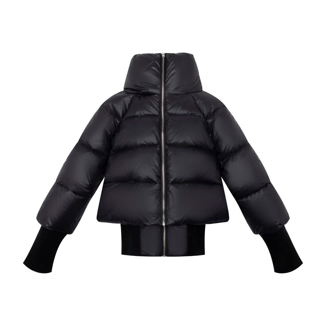ELLABEE BLACK PUFFER BOMBER COAT